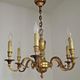 French art nouveau bronze empire style 6 lights chandelier