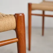 6 chairs model 75 in teak by Niels O. Møller, Denmark, 1950s