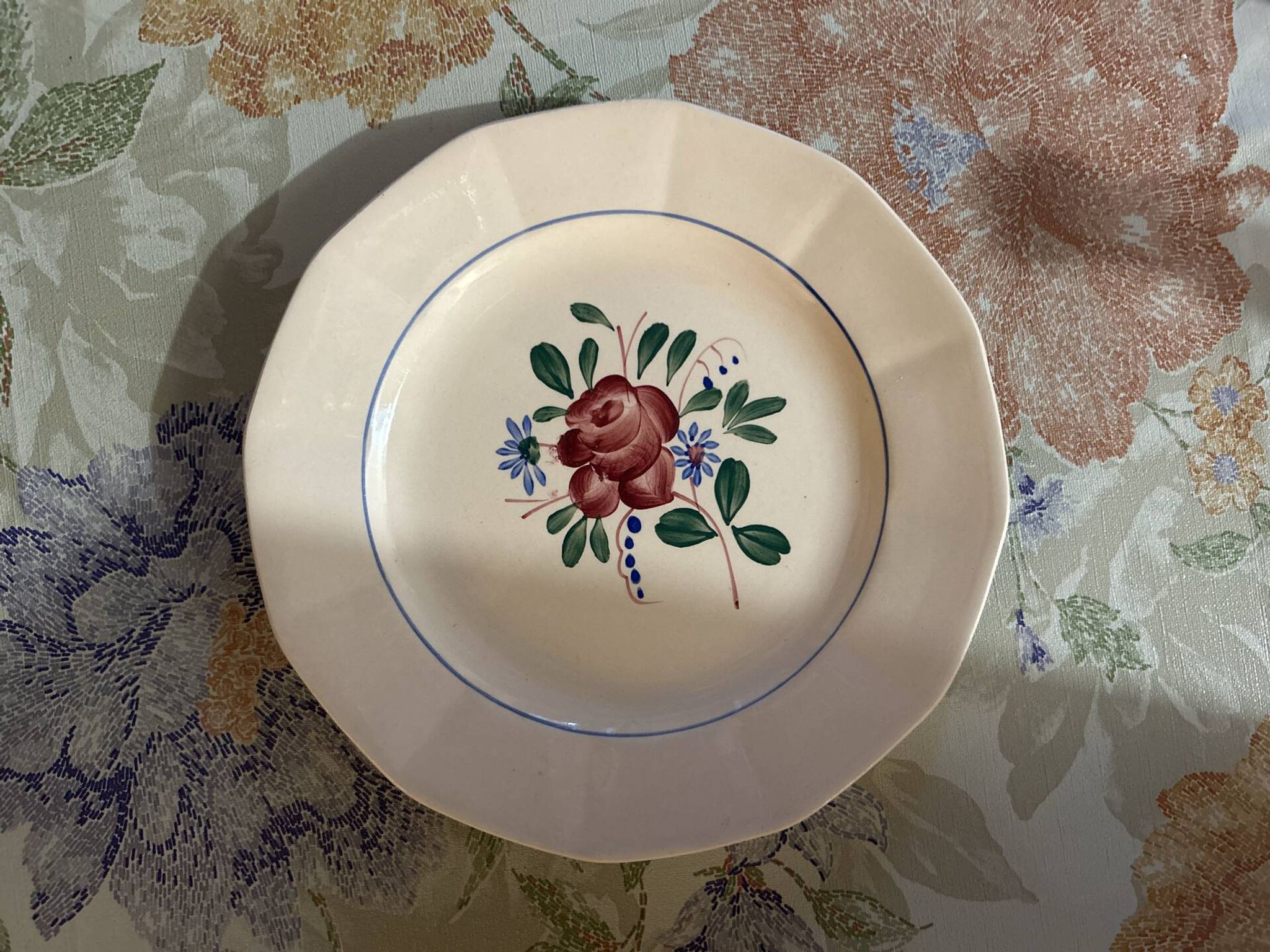 Set of 6 small dessert plates Digoin Sarreguemines 9177