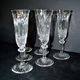 Saint-Louis set of 6 Tommy cut crystal champagne flutes signed H18.5