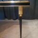 Coffee table in brass and black lacquered metal