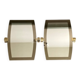 2 large bicolour mirrors Italy 1960 1970 Veca vintage bicolour