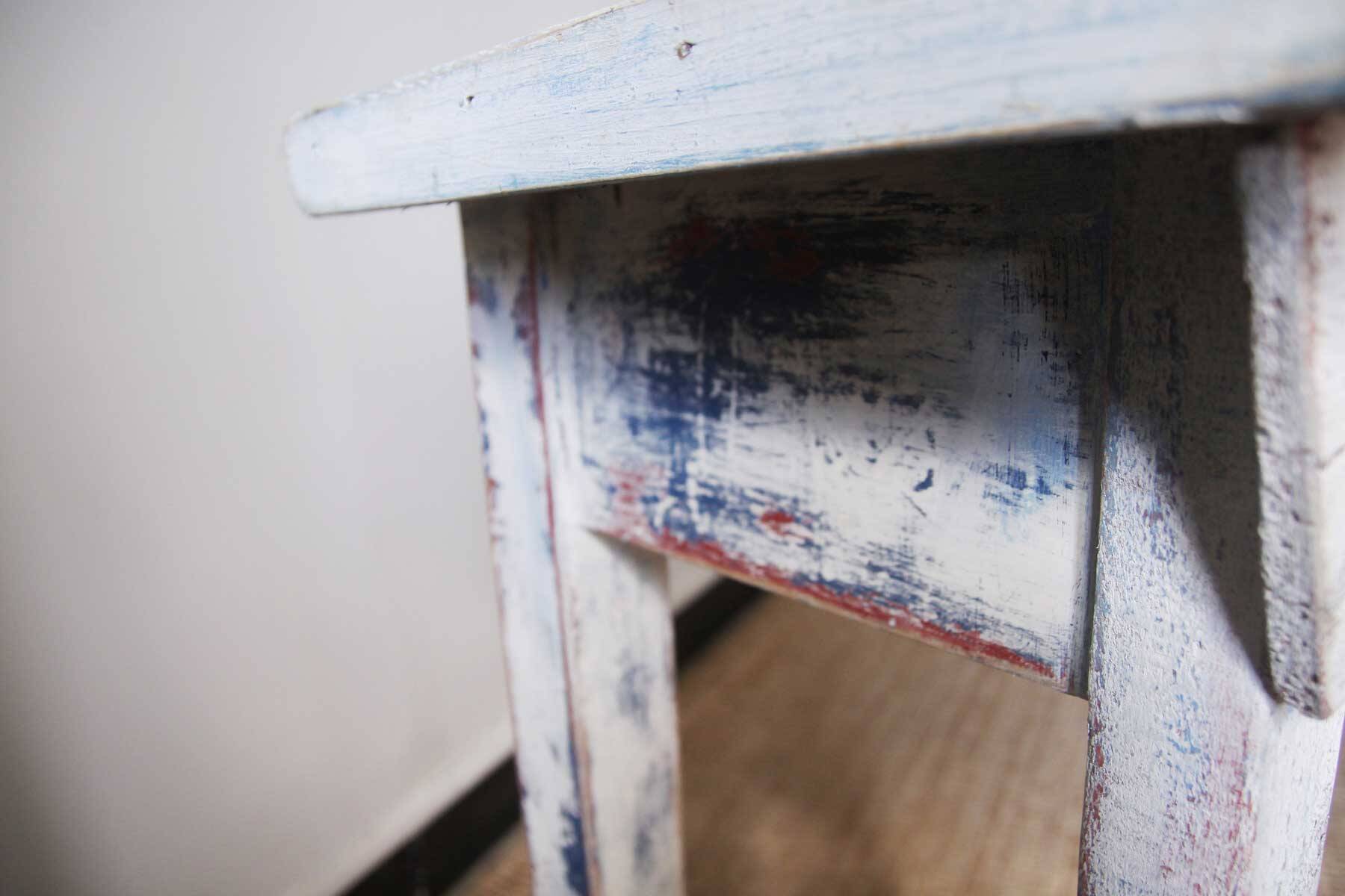 Console / patinated wooden shelf