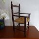 Chaise paillée enfant en bois vintage