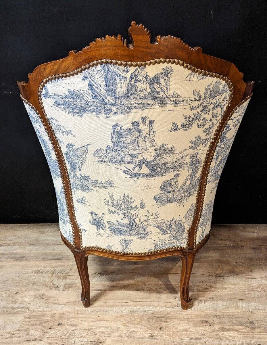 Paire De Bergère Louis XV à Oreillettes