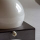 Wall lamp or table lamp in steel and opaline, France, 80s