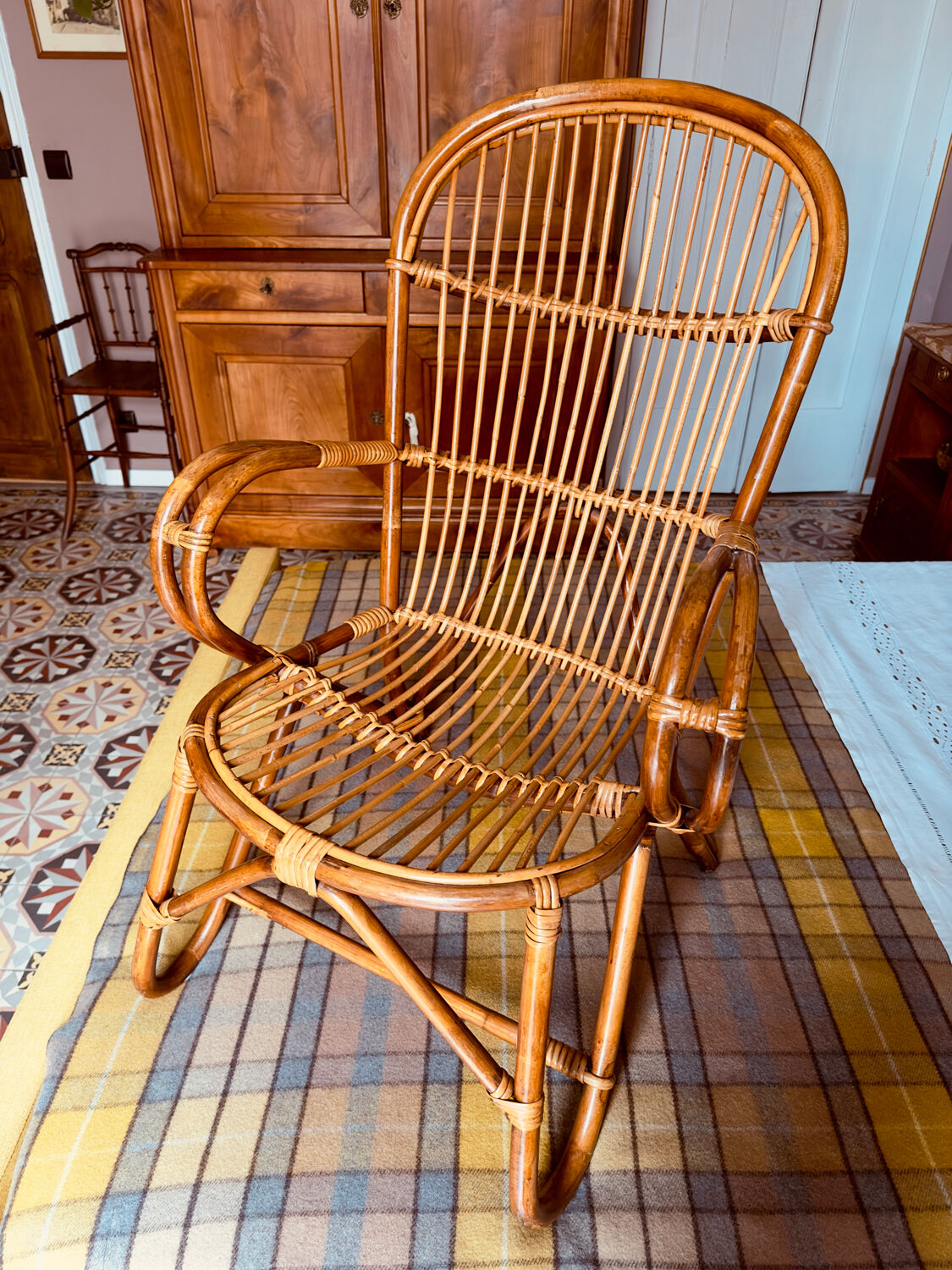 Rattan armchair