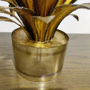Lampe de table fleur Maison Jansen, années 1970