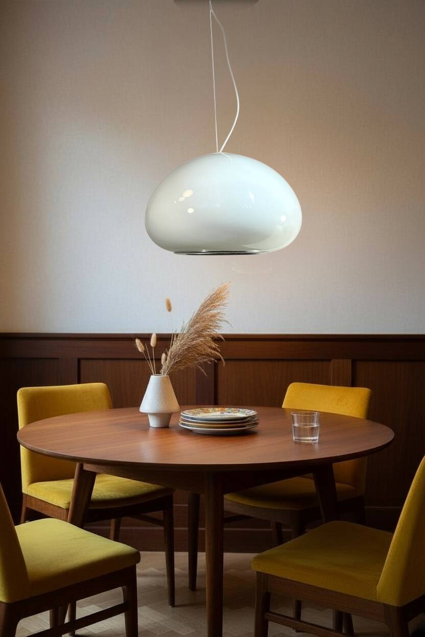 Suspension XXL "Black and white" by Pier Giacomo and Achille Castiglioni