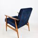 Armchair 'Lis', 1970s navy blue design by Henryk Lis