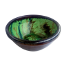 Salad bowl xl with green, blue and brown marbling