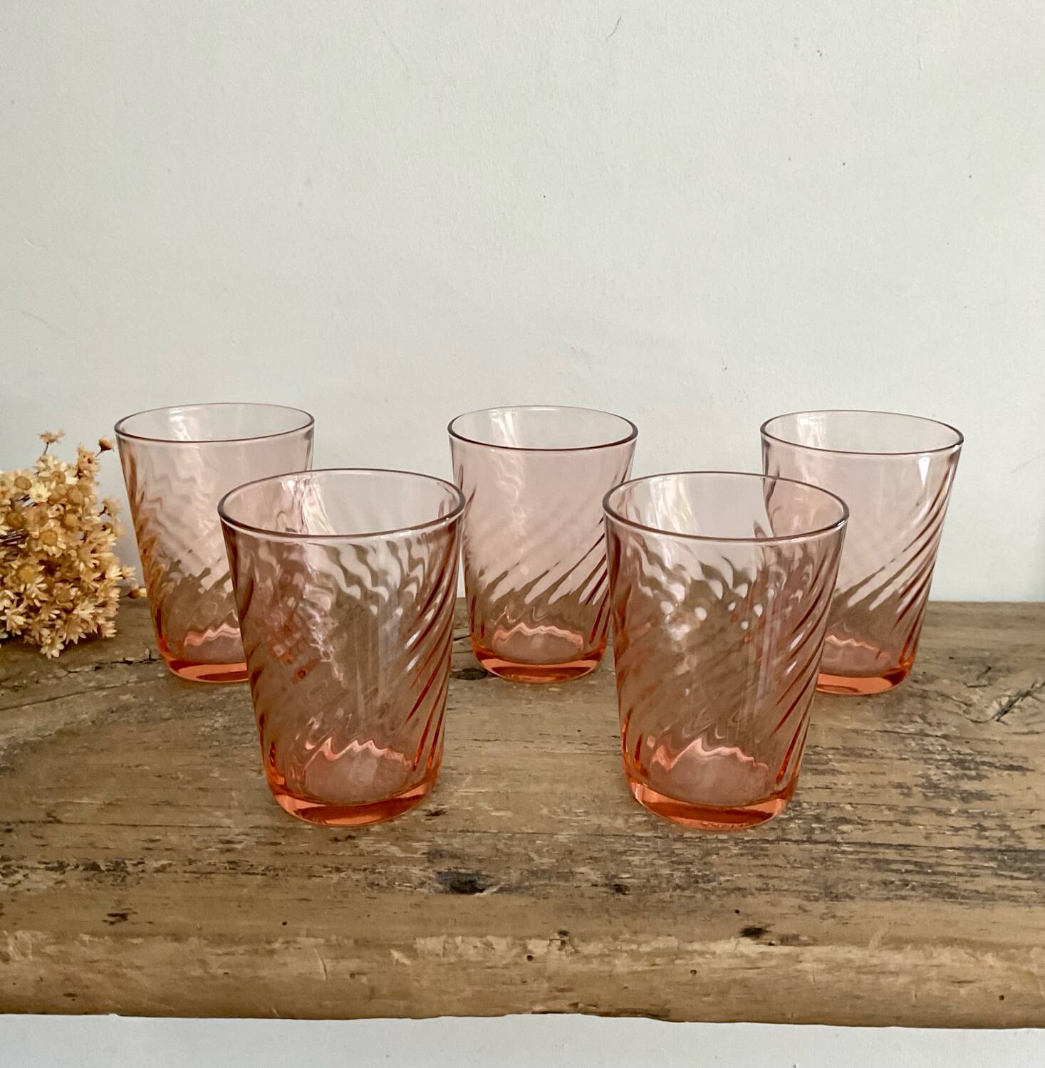 5 vintage Rosaline glasses
