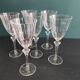Set of 6 French wine glasses, Cristal D'Arques, mod. Diamantis