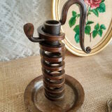 Spiral cellar rat candle holder - vintage