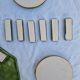 Vintage green glazed ceramic table set – Signature JG or