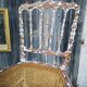 Chaise Napoléon III patinée blanche