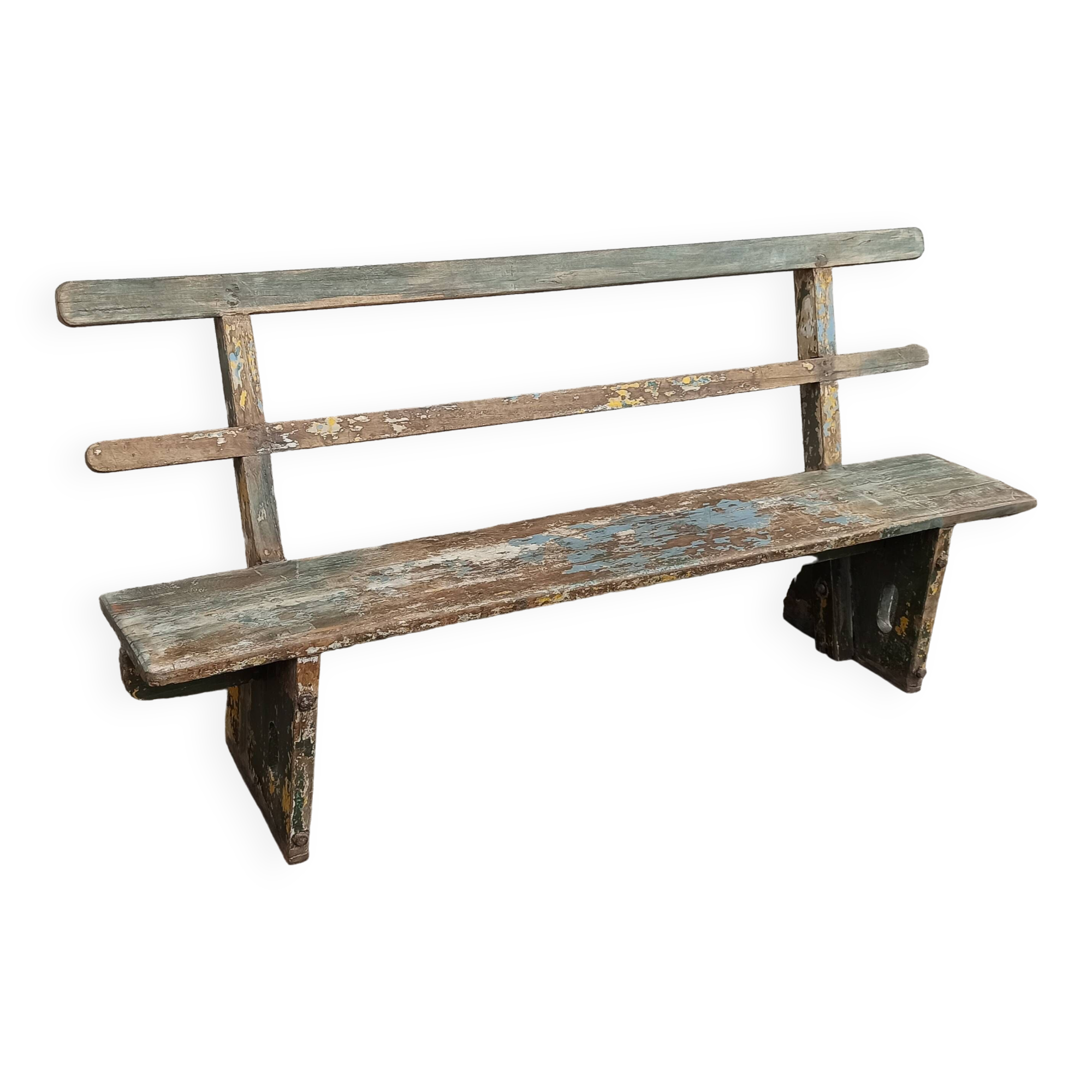 Old wooden bench with beautiful patina