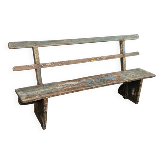 Old wooden bench with beautiful patina
