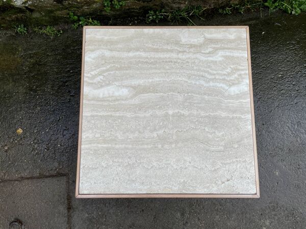 Table basse en travertin Roche Bobois 1980