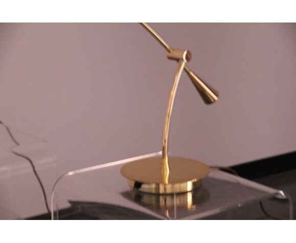 Table Lamps In Brass By Massive Belgium, 1980 Brass Table Lamps