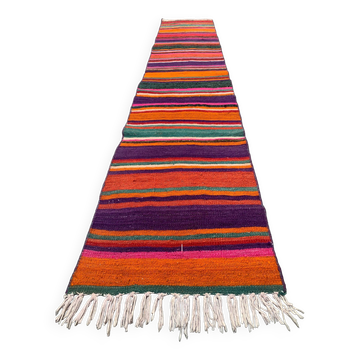 Old Turkish narrow Kilim Runner 283x51 cm shabby chic, vintage kelim