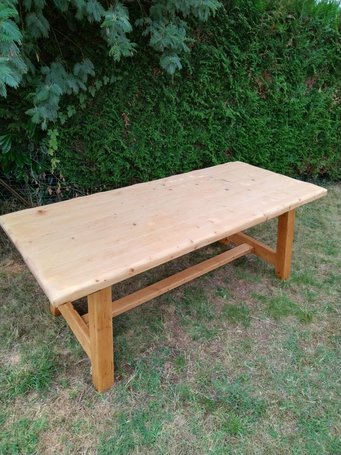 Solid oak farmhouse table
