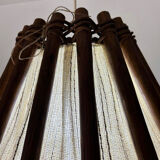 Scandinavian wood chandelier from the 60s