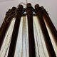 Scandinavian wood chandelier from the 60s
