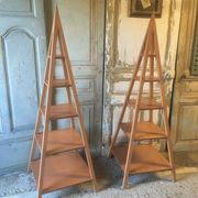 Pyramid shelves "Jodhpur" in Rubberwood