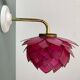 Vintage pink mother-of-pearl angled wall lamp