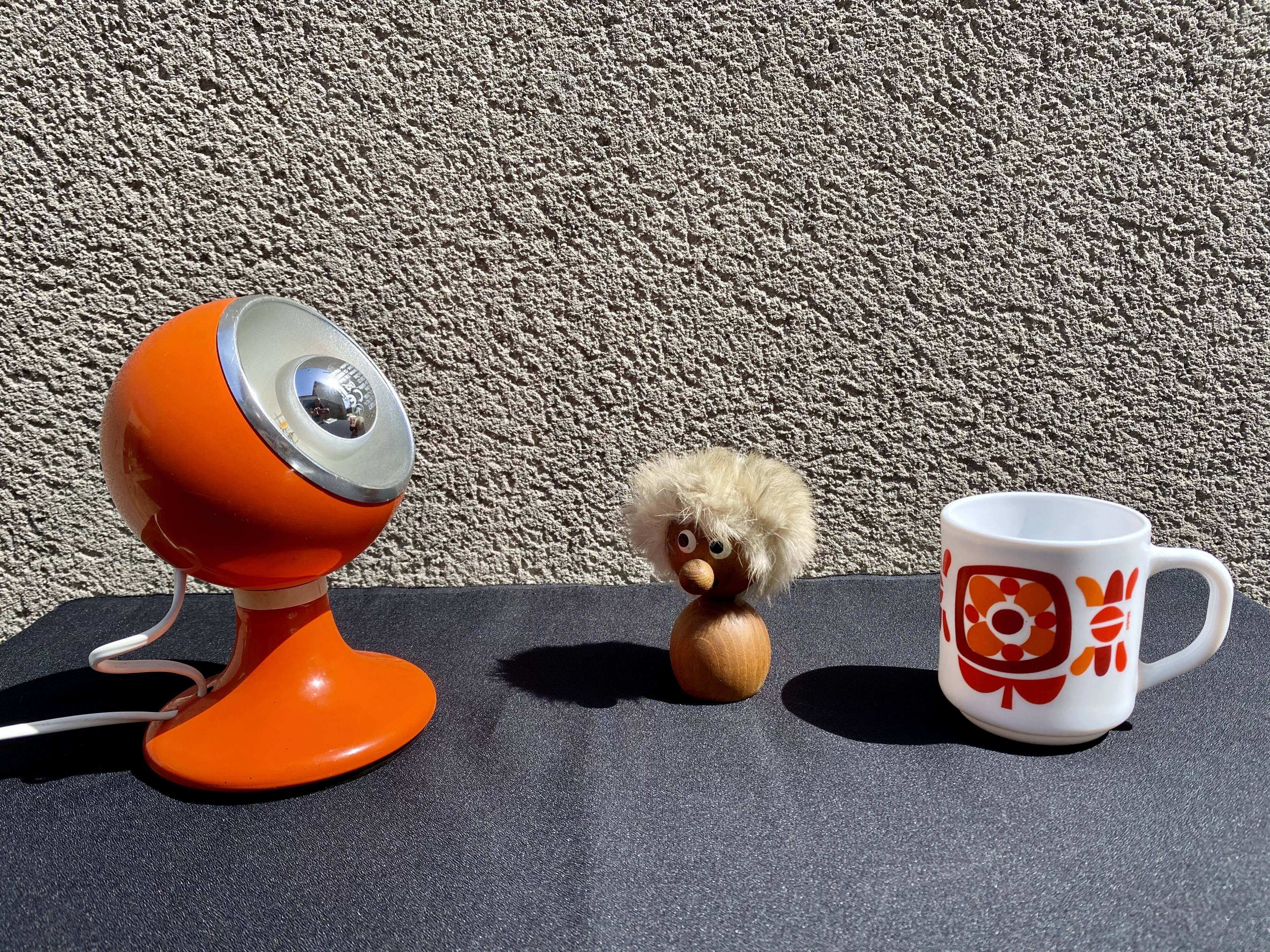Magnetic eyeball lamp Luci italy vintage design 70s original
