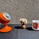 Magnetic eyeball lamp Luci italy vintage design 70s original