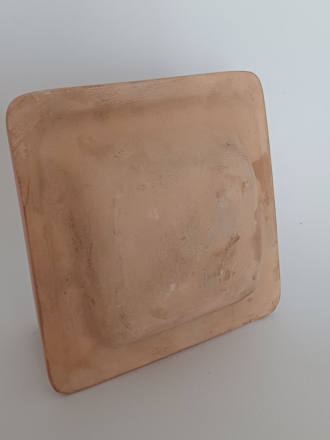 Pink ceramic soap dish