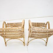 Midcentury rattan armchairs, 1960s