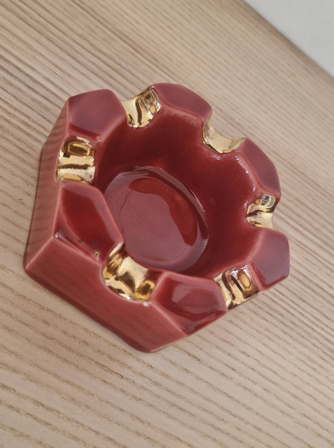 Art Deco earthenware ashtray