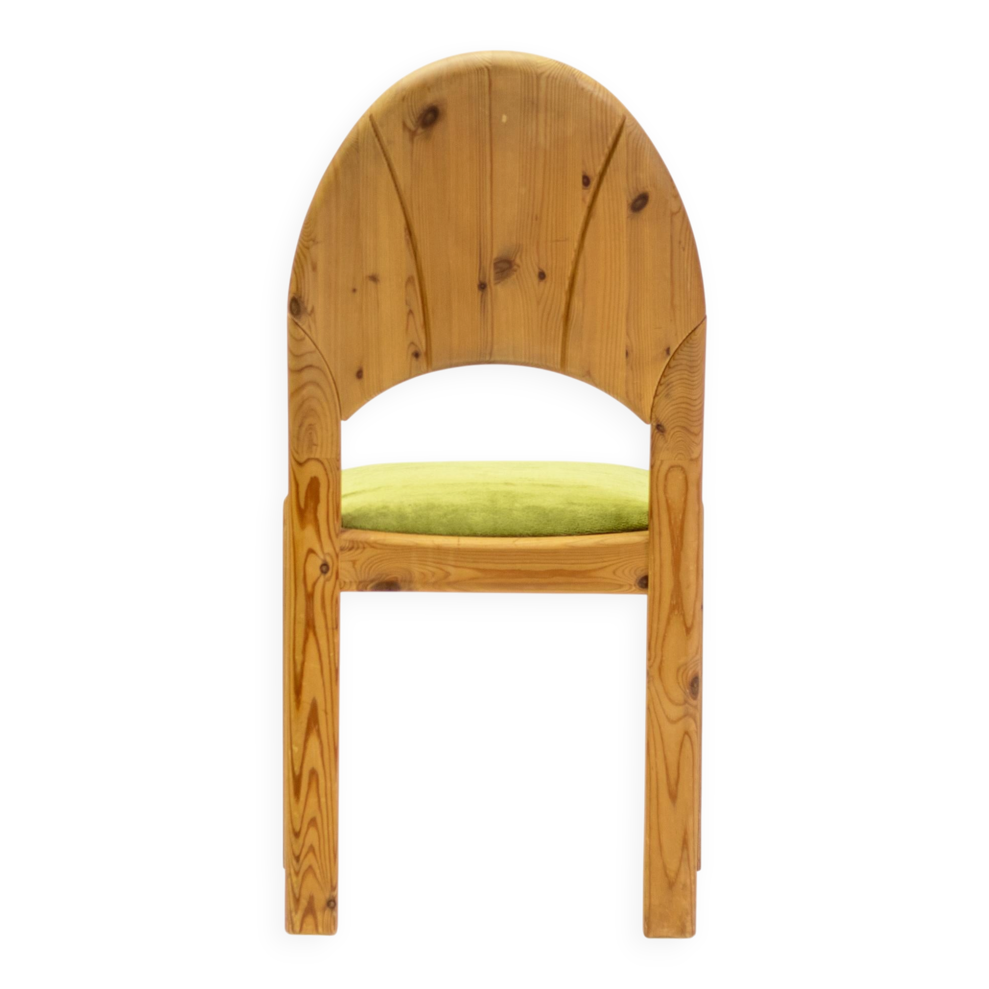 The Modern Scandinavian Oregon Pine Mid-Modern Dining Set - 4 Accent Chairs and 2 Armchairs
