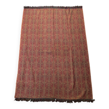 Plaid en laine tissée jacquard à décor Jamawar réversible