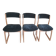 Set of 3 1970s sled chairs by the brand SELF.