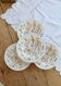 4 vintage deep plates with a brown floral design