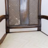 Chaise en bois néobaroque avec vannerie viennoise