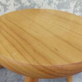 Pair of vintage pine tripod stools