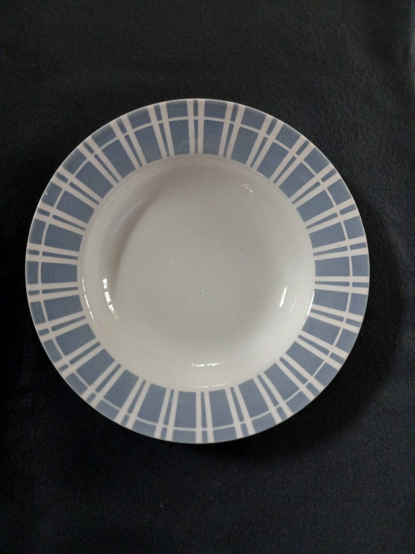 8 mismatched antique deep plates