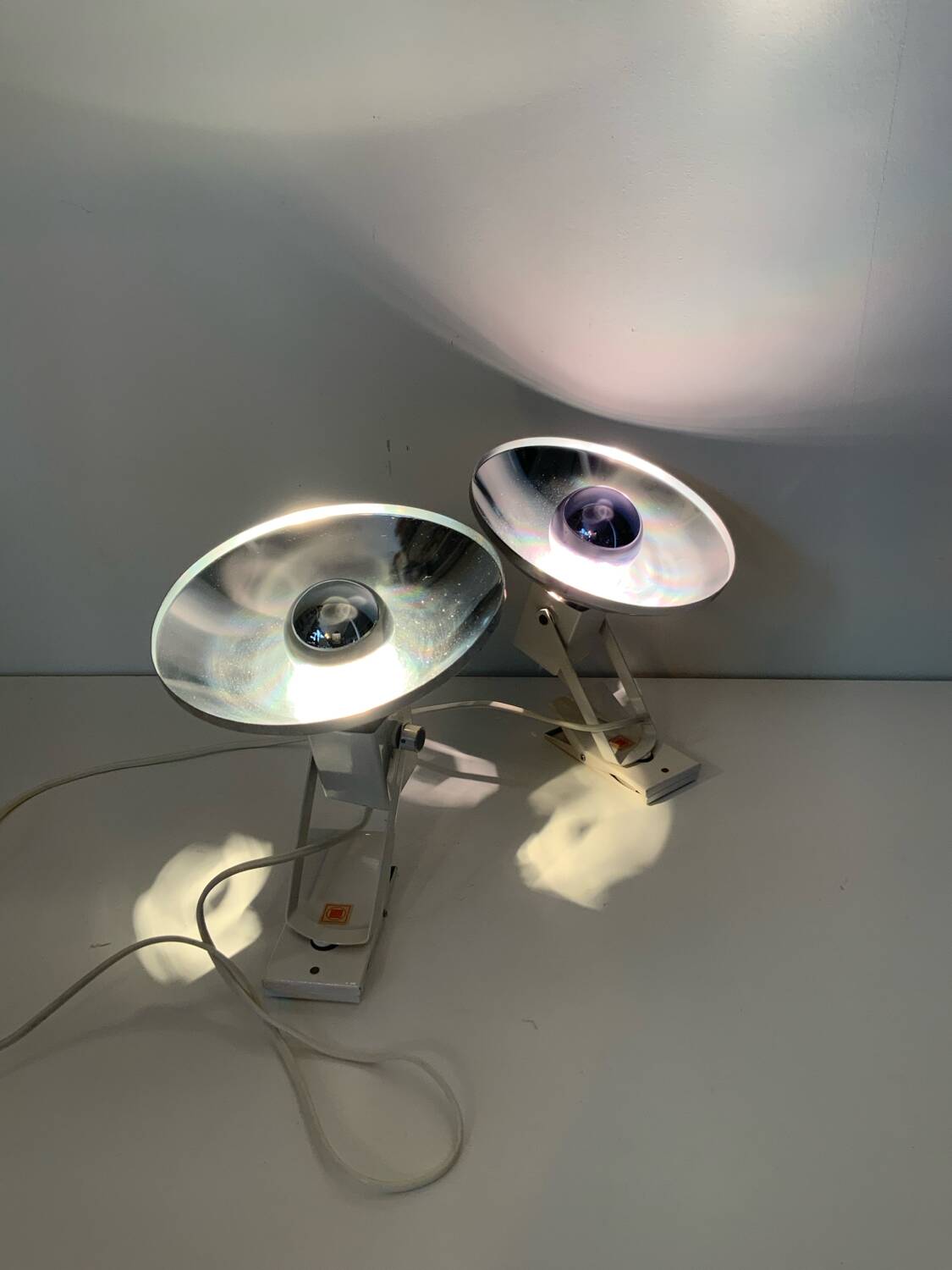 Pair of designer spotlights