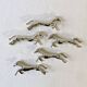 5 silver-plated knife rests in the shape of a horse. 1960s
