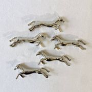 5 silver-plated knife rests in the shape of a horse. 1960s