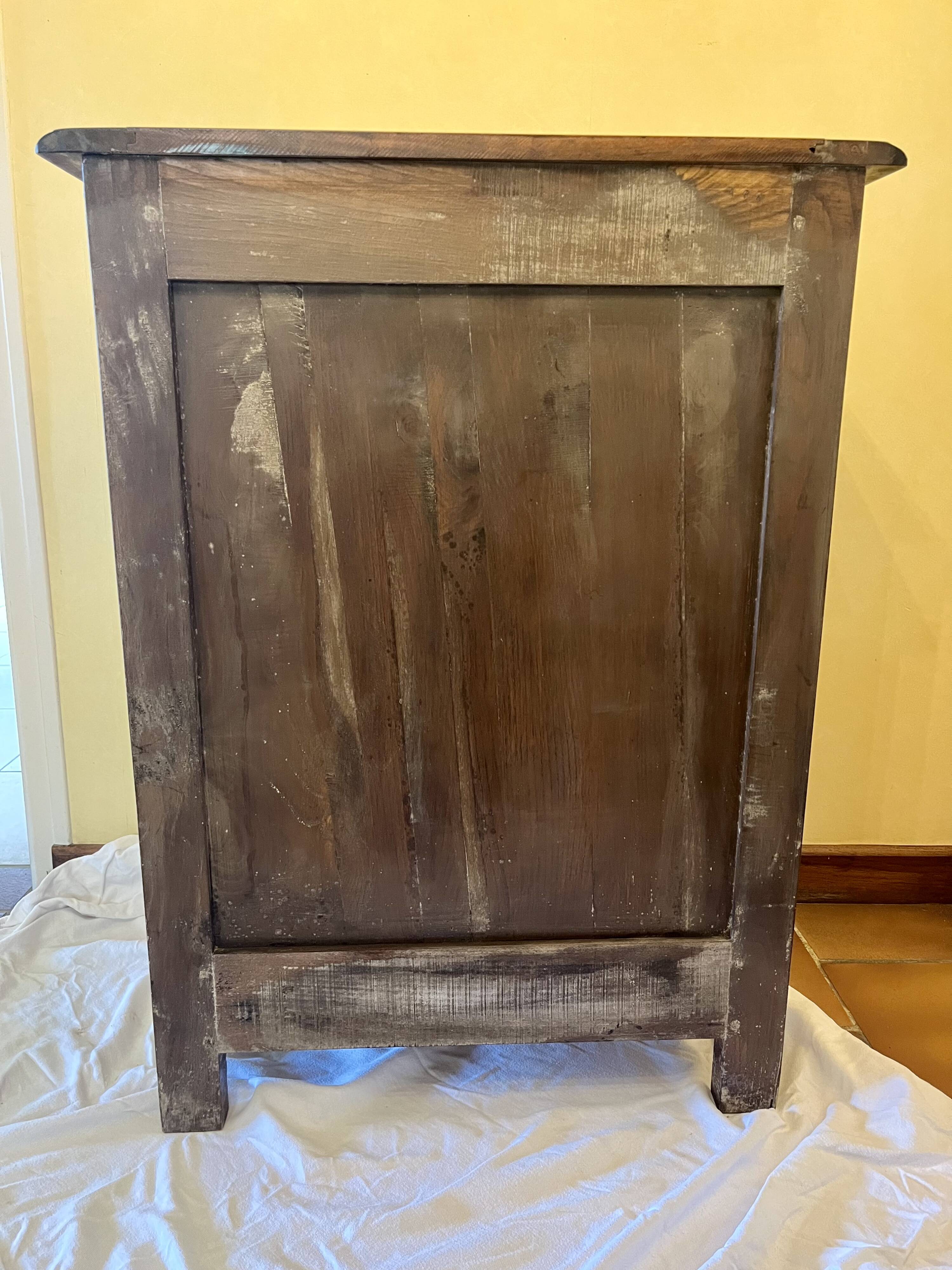 Buffet en bois massif, 1 porte, 1 tiroir