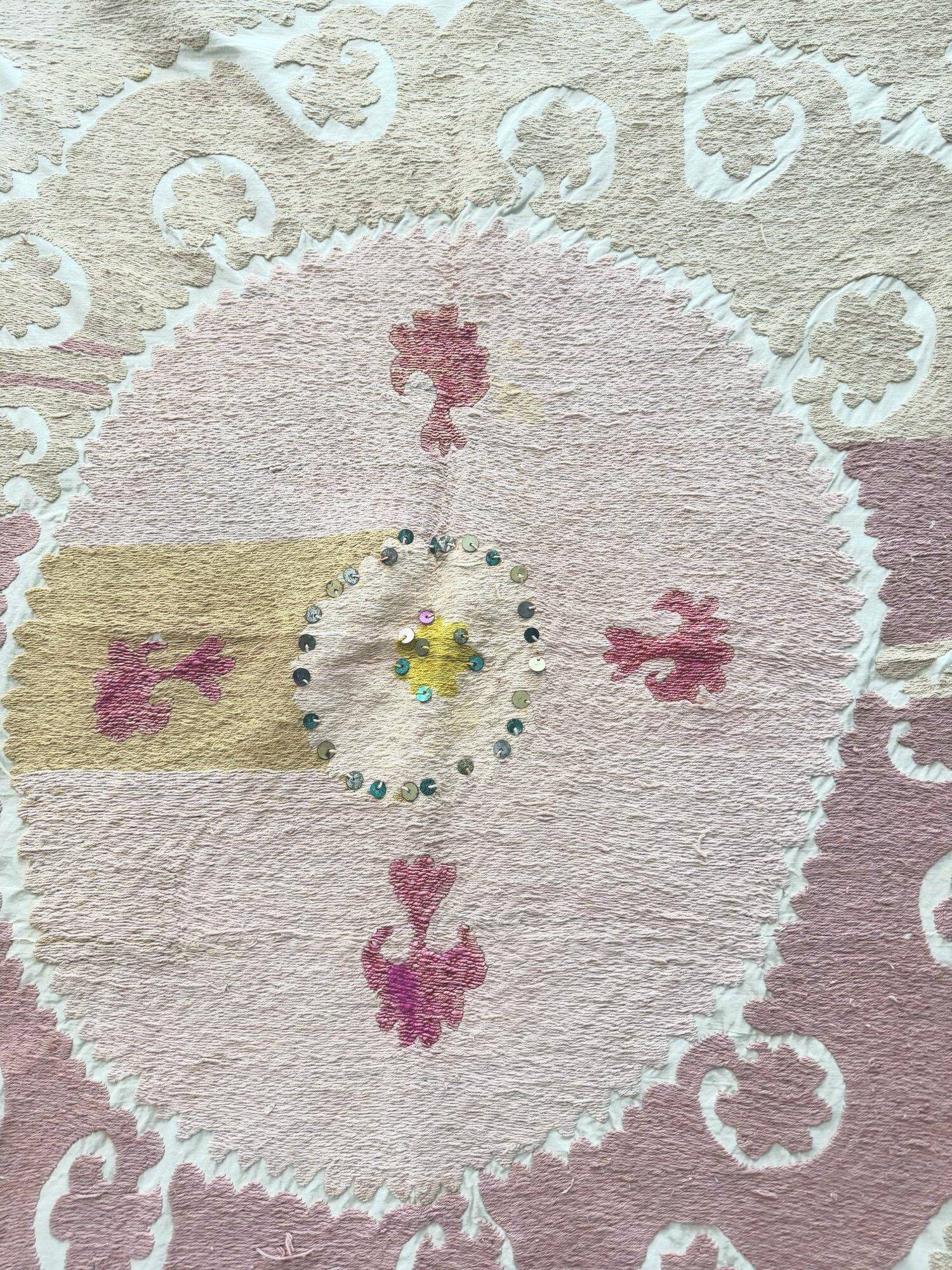 Vintage hand-embroidered tablecloth 122x131 cm