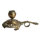 "Cave rat" brass candlestick