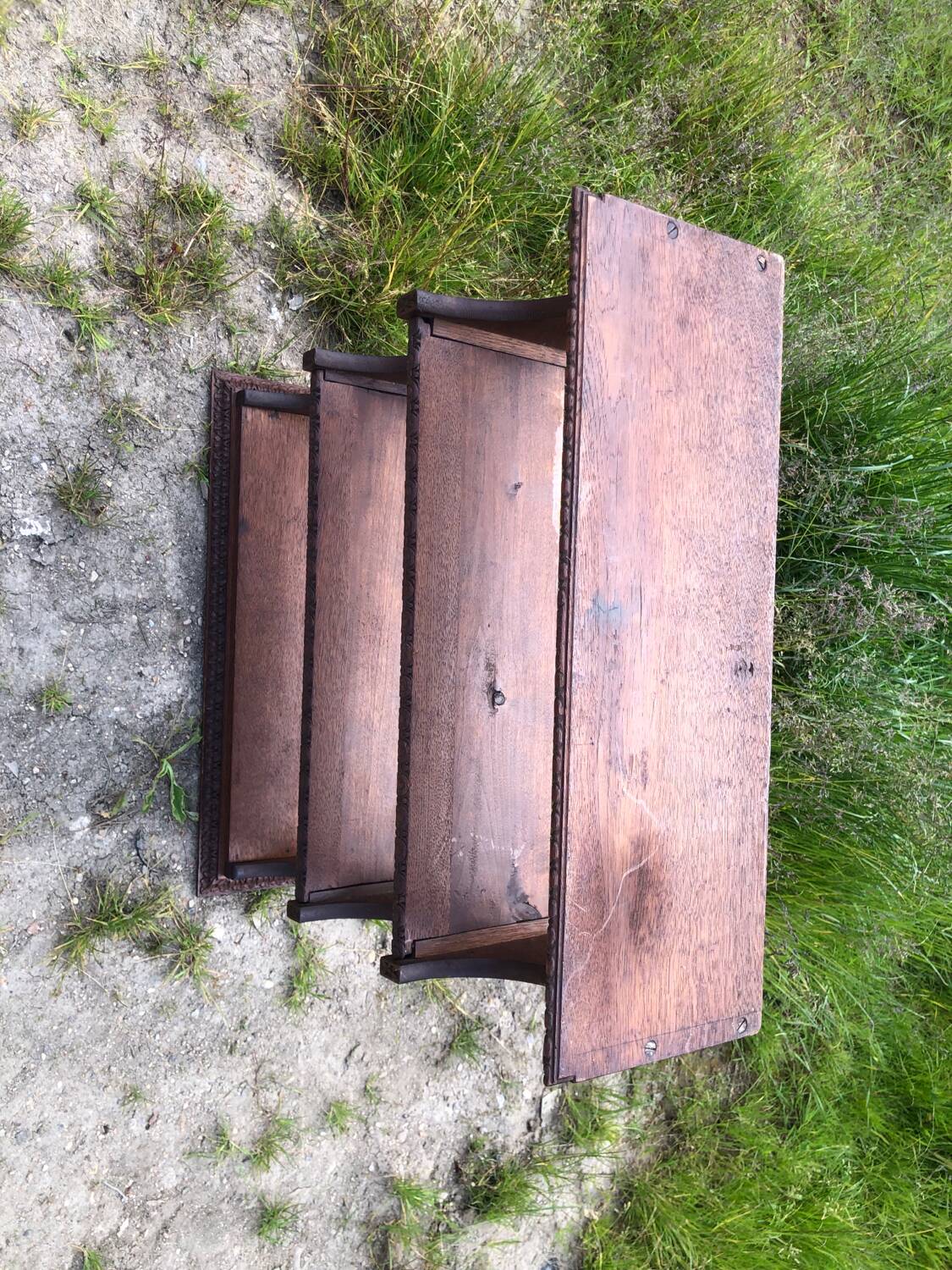 Old rustic wall shelf