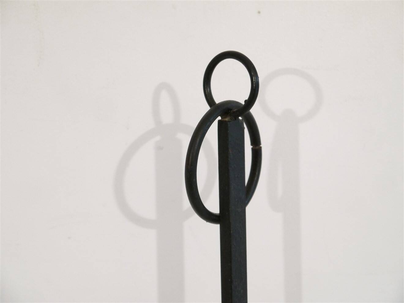 Brutalist hammered iron candle holder 1950